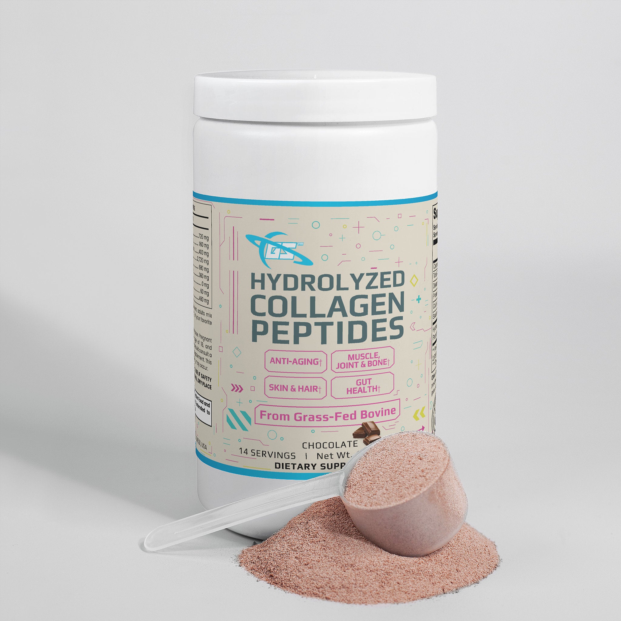 Hydrolyzed Collagen Peptides Powder (Chocolate) - Skin & Joint Health