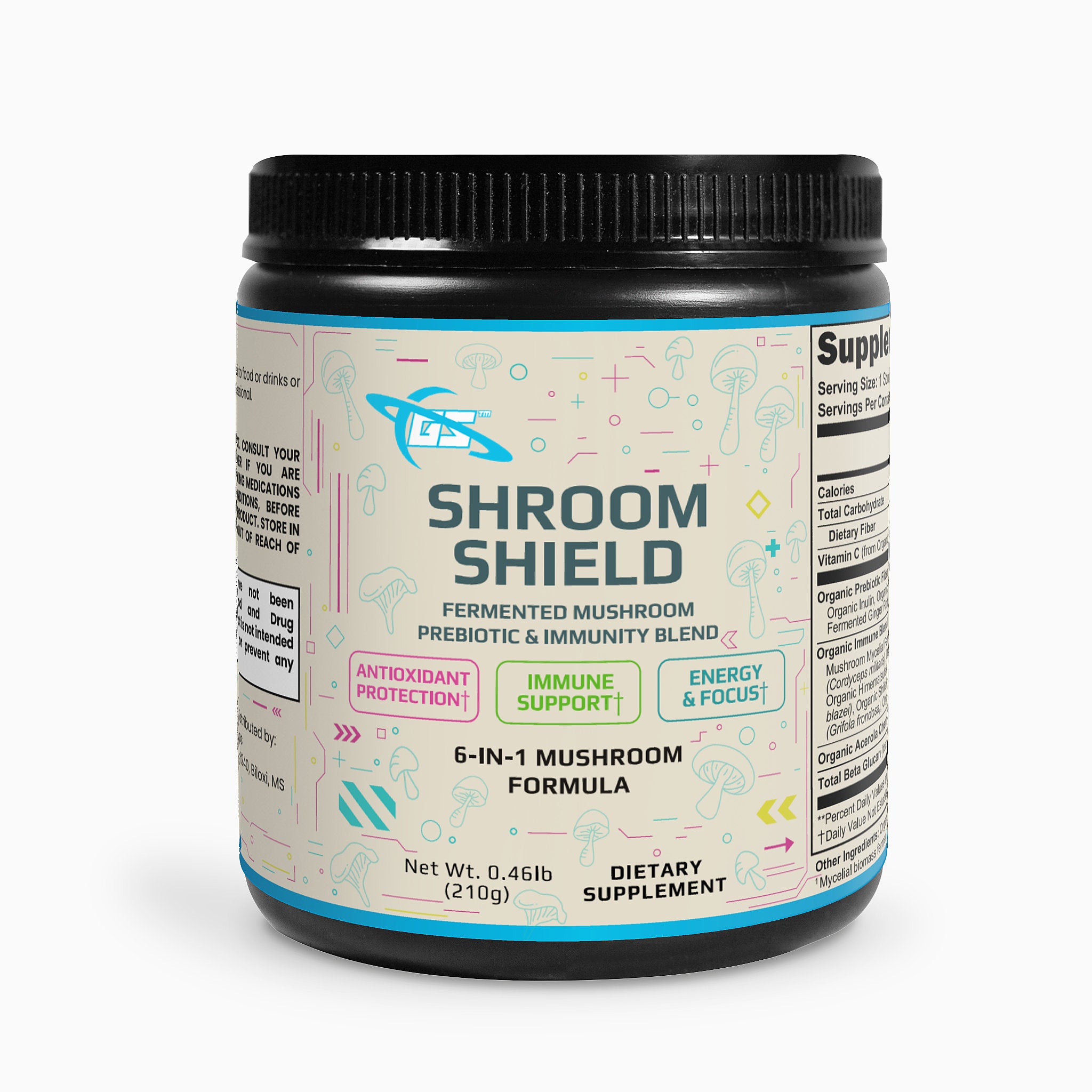 Shroom Shield (Organic, Fermented Mushroom, Prebiotic, & Immunity Blend)