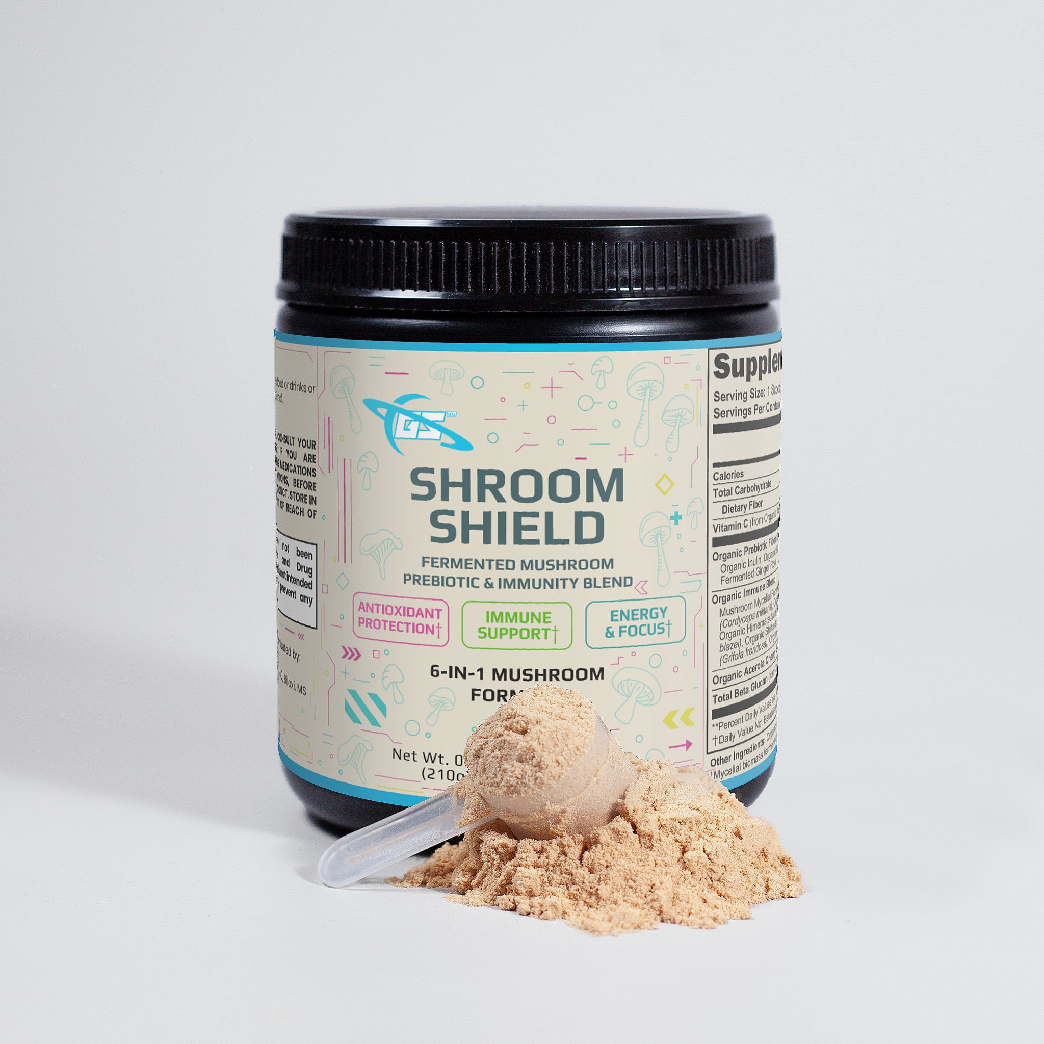 Shroom Shield (Organic, Fermented Mushroom, Prebiotic, & Immunity Blend)